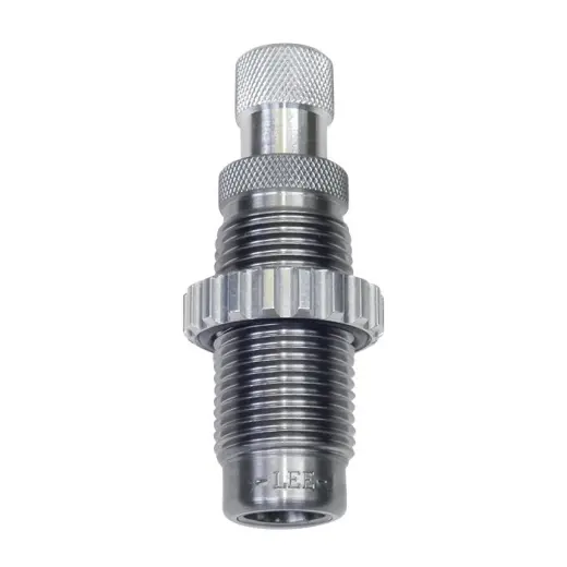 Samostatná krimpovací (zaškrcovací) matrice .30 Super Carry pro přebíjení nábojů. Zafixuje střelu v nábojnici a zvýší přesnost přebíjeného střeliva. Standardní závit 7/8-14. Lee Precision 91890 Carbide Factory Crim